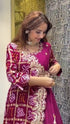 Royal Rani Pink Bandhej Anarkali Set with Embroidered Gota Work Dupatta